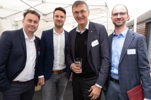 Als Unternehmer und Manager tragen sie Verantwortung: (v.l.): Philipp Buchenau, Konstantin Frölich, Matthias Krieger und Alexander Herzog.